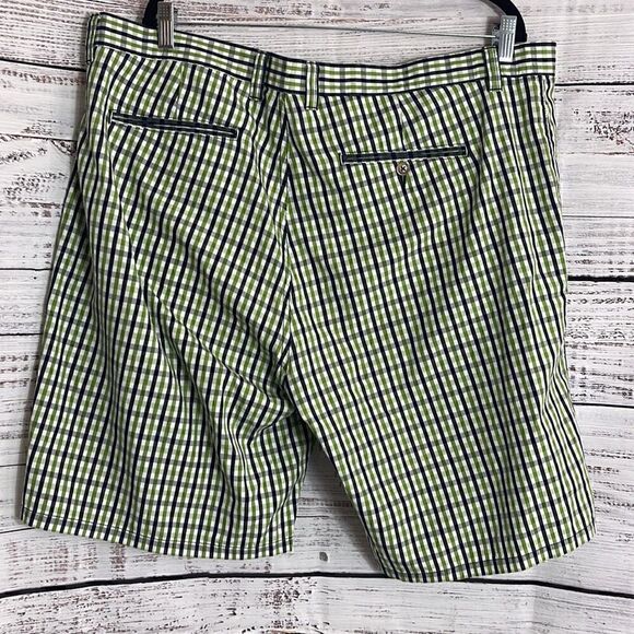 Lochlane by Thomas Dean Shorts Mens size 40 Cotton Golf plaid 10 inches inseam - Picture 4 of 11